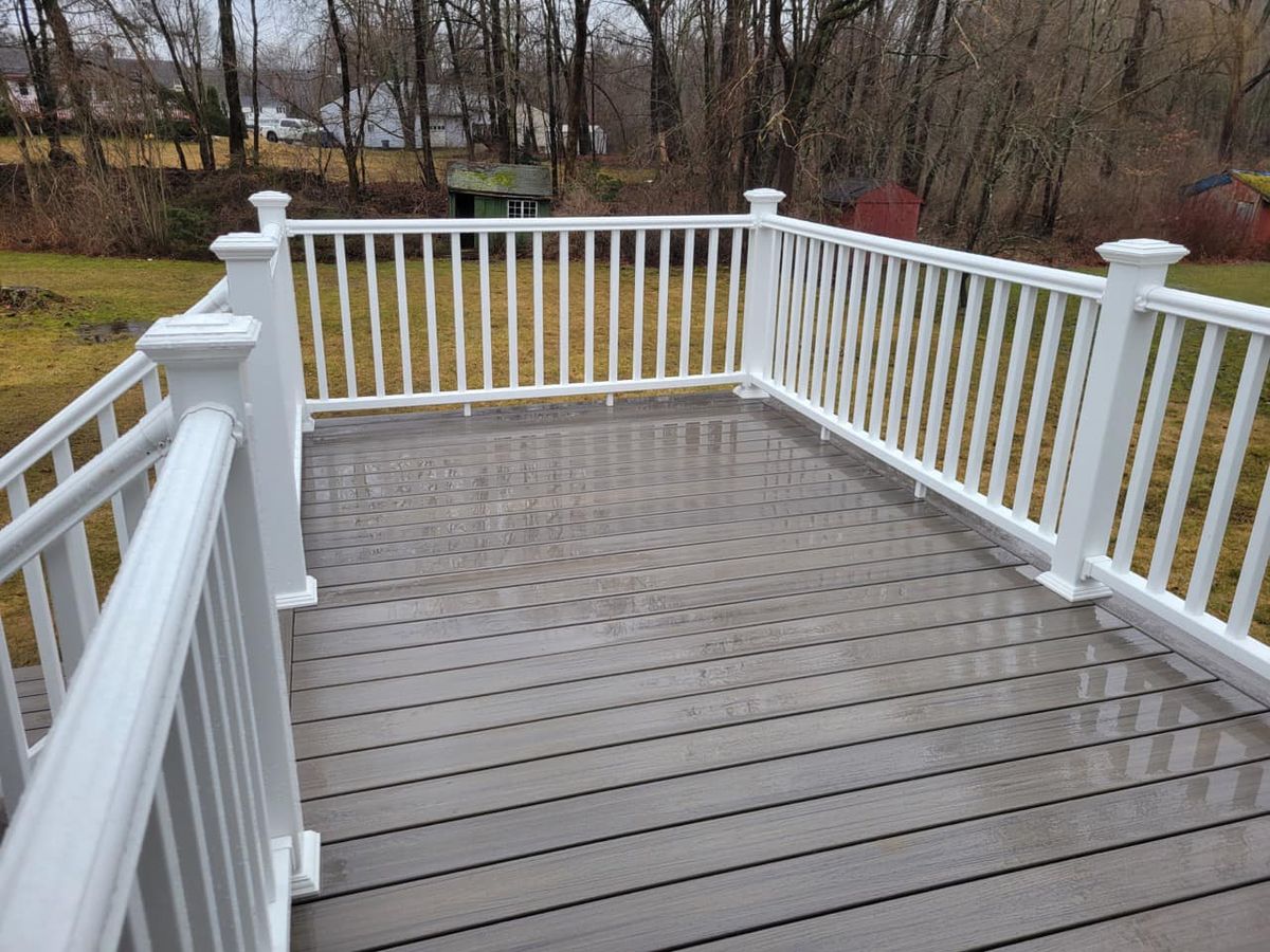 Deck Installation for CV Construction LLC in Hebron, CT