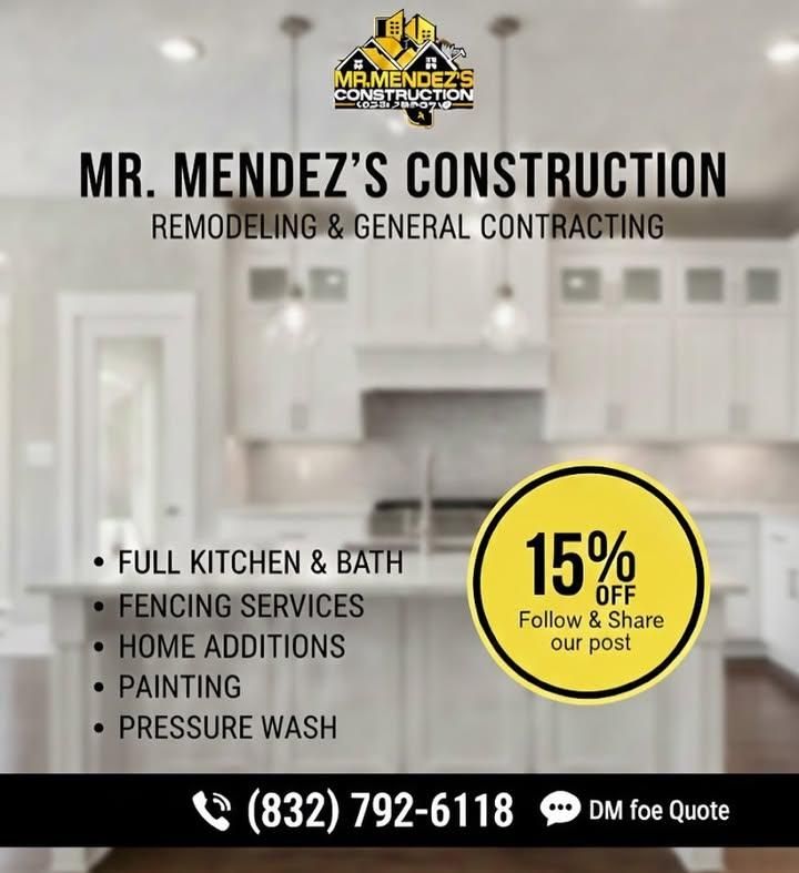 Kitchen Renovation for Mr. Mendez's Construction in Houston, TX