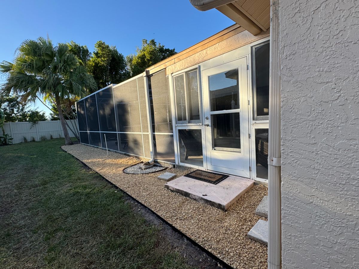 Mulch and rocks installation for BH Lawn and Landscape in Fort Myers, FL