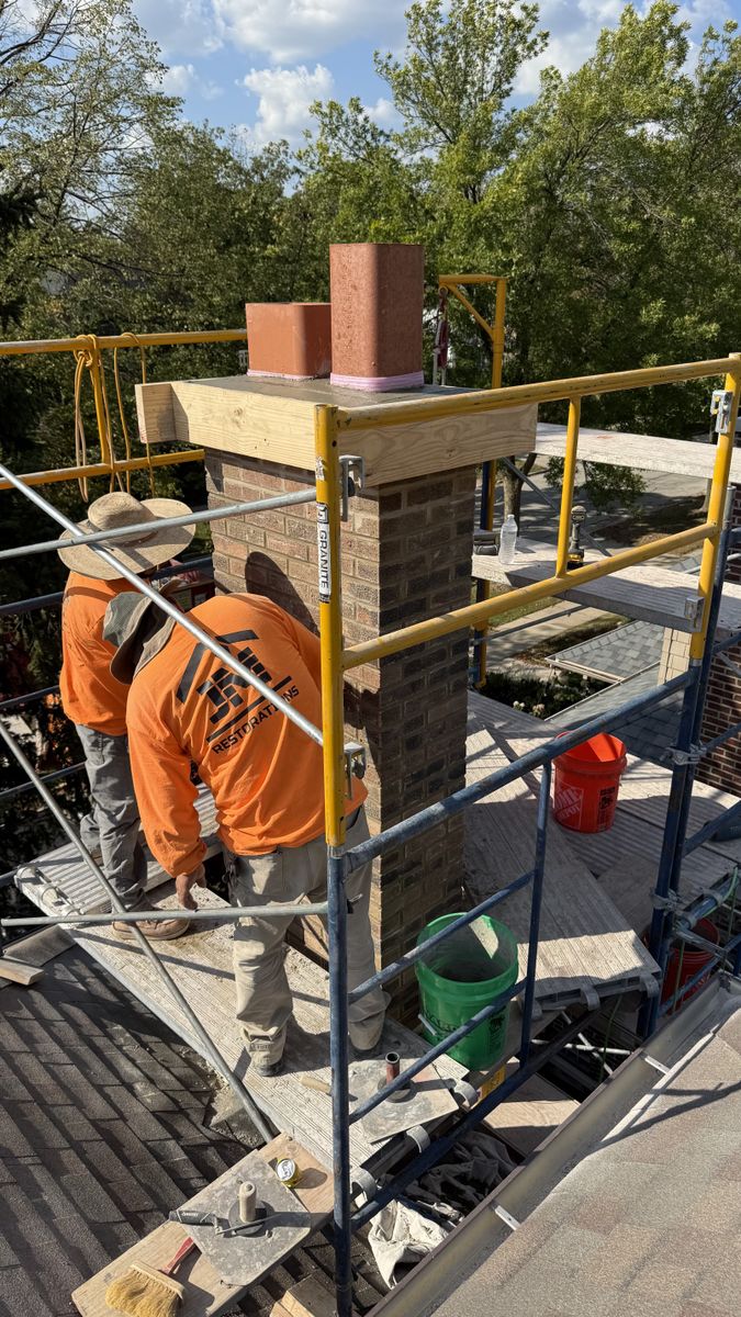 Brickwork for JM Restoration LLC. in South Milwaukee, WI