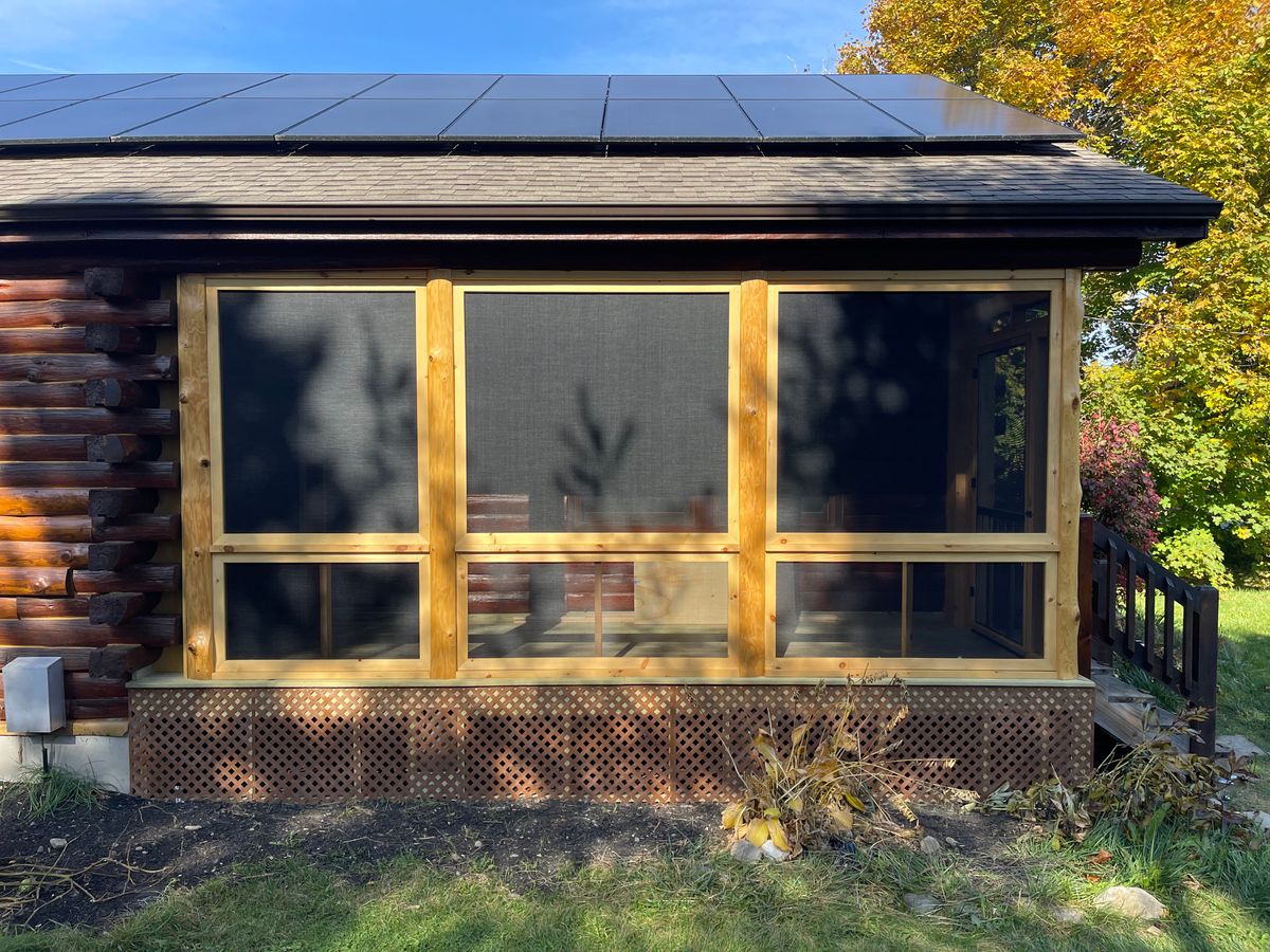 Timber Framed Screen Porches for McKenna General Contracting in Readfield, ME