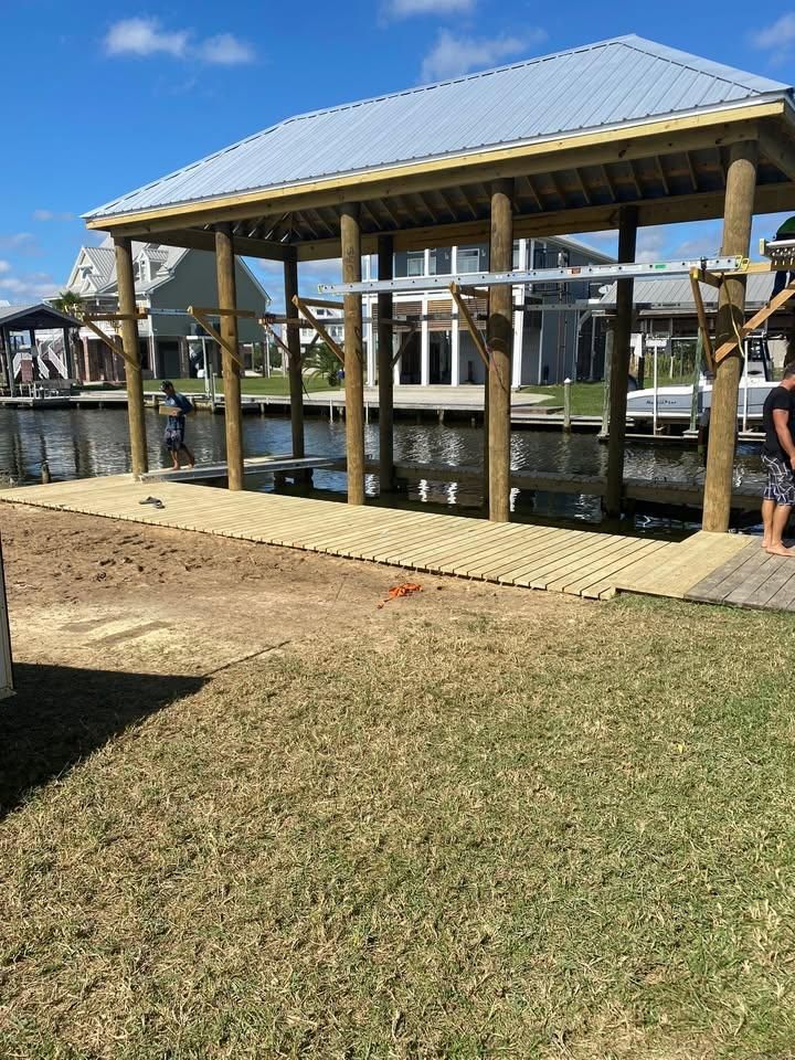 New Dock Construction for Coastal Marine Construction in Bay St. Louis, MS