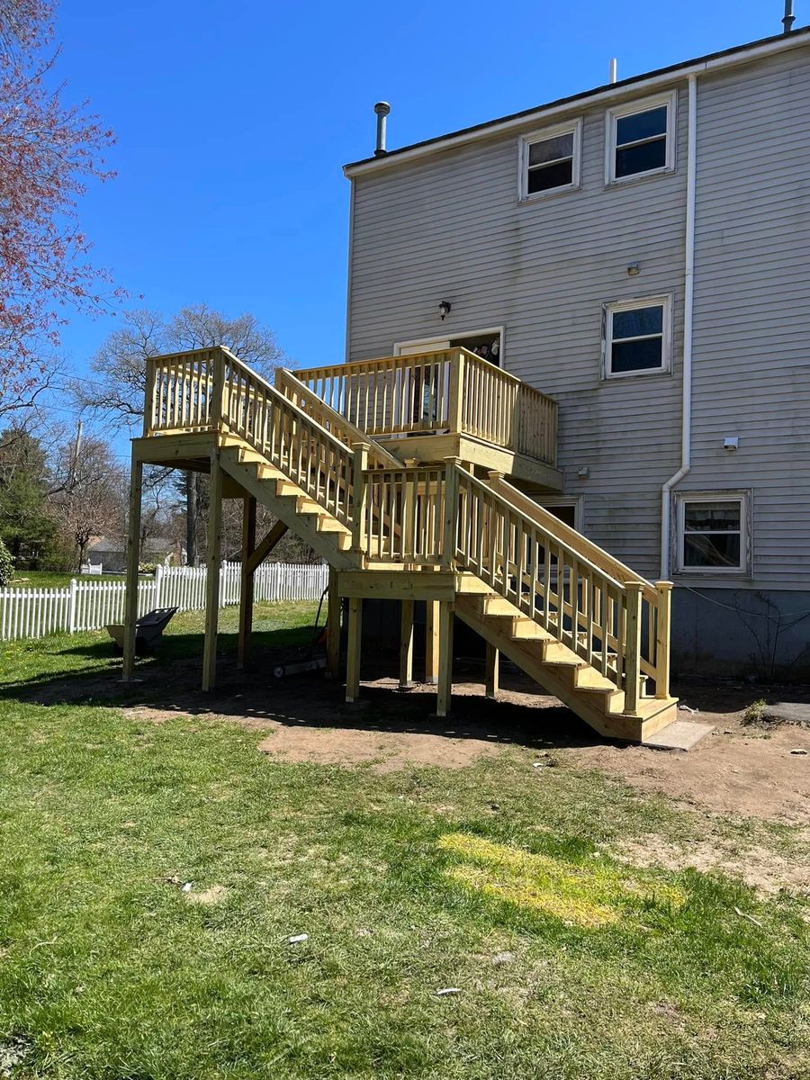 Deck Installation for DiPersio Construction in Wilmington, MA