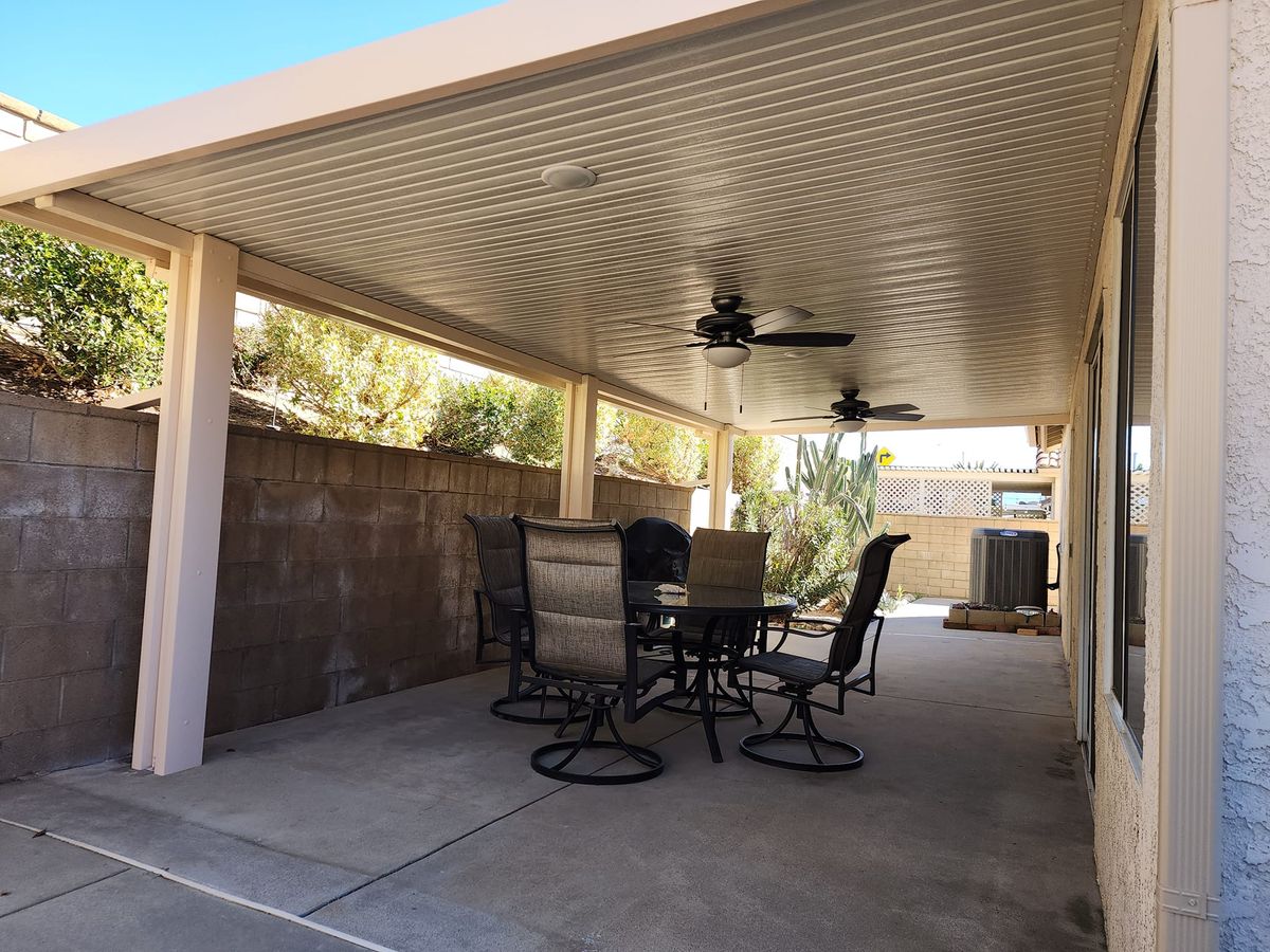 Solid, and Insulated Patio Covers for The Patio Cover Company  in Banning, CA