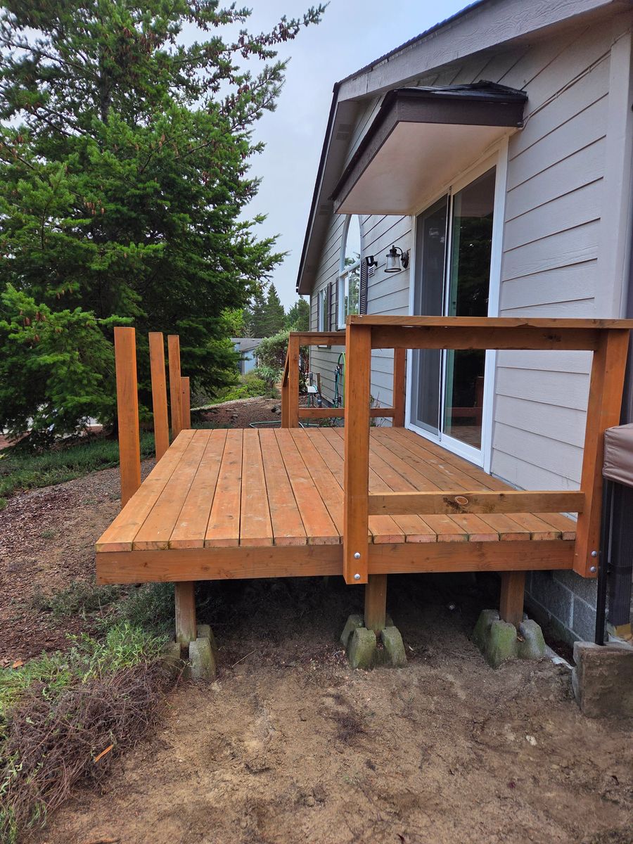 Deck Installation for BTC Construction in Florence, OR