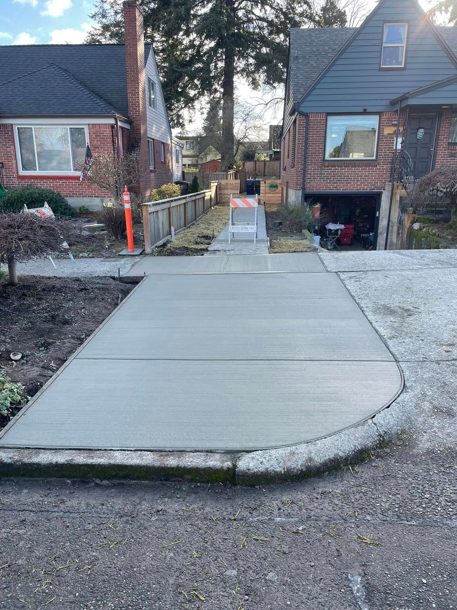 Sidewalk Installation for MD Construction & Sewer in North Yelm, WA