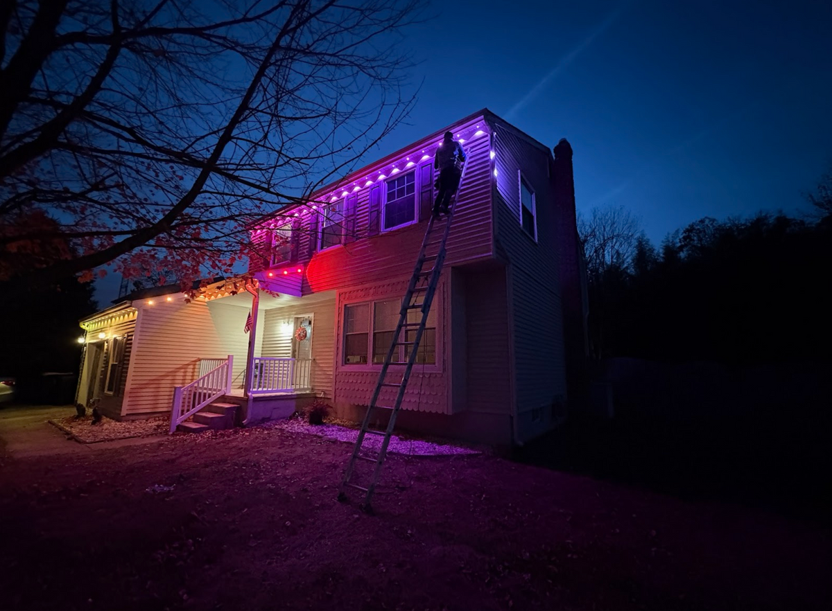 Govee Light Installation for Nuflo Gutter Cleaning & Pressure Washing in Blackwood, NJ