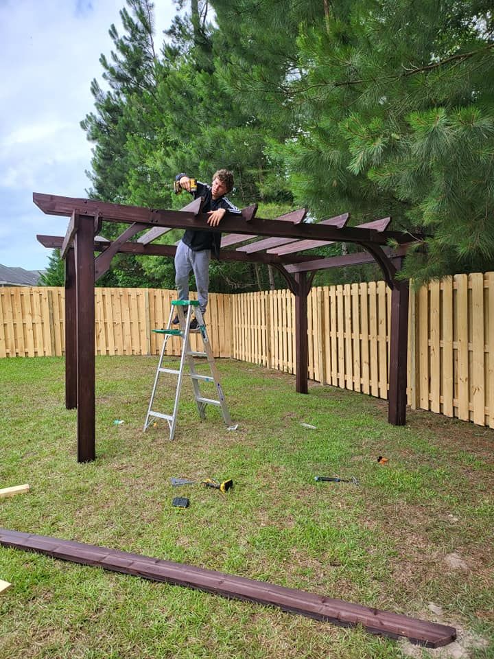 Pergola Installation for American Privacy Fencing & More in Statesboro, GA