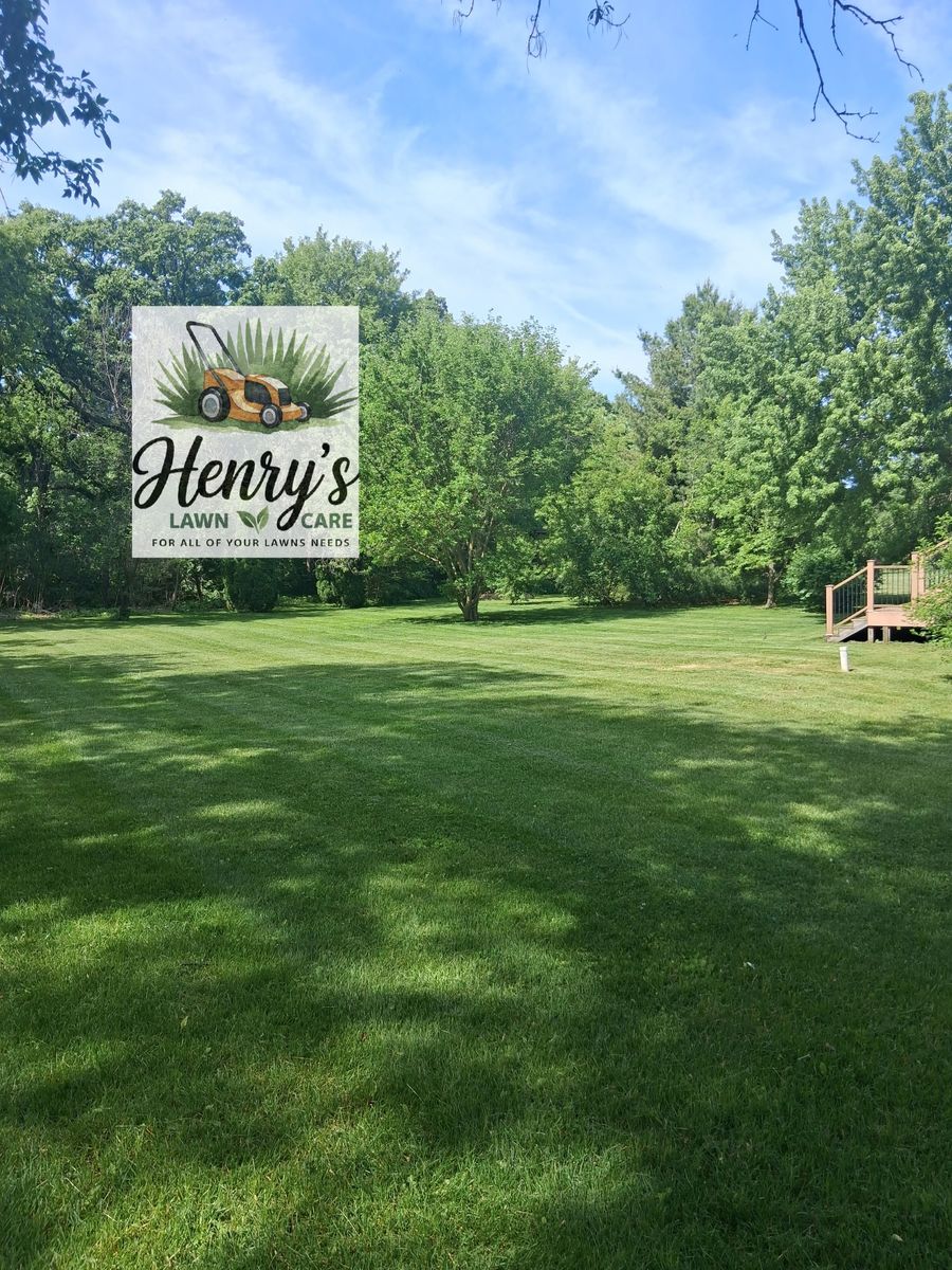Mowing for Henry's Lawn Care in Rockford, IL