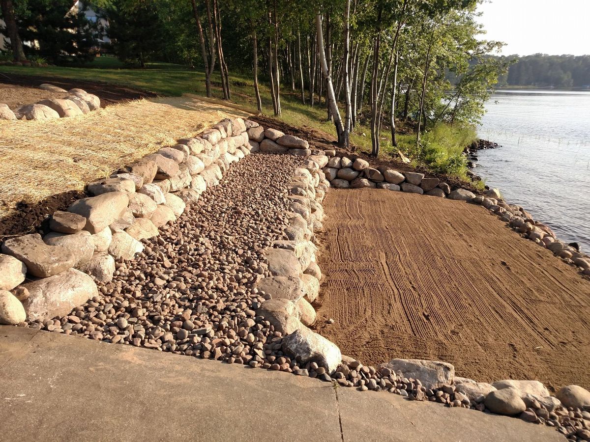 Landscape Design & Installation for Northern Ridge Dock & Lift in McGregor, MN