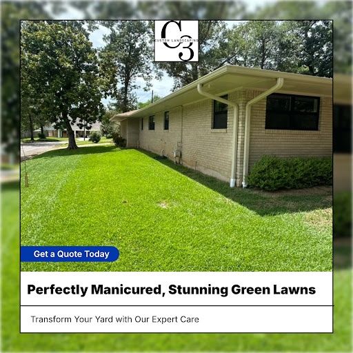 Lawn Maintenance for C3 Custom Landscaping in Paris, TX