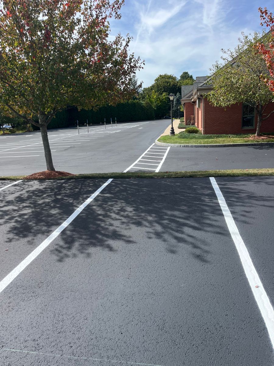 Striping for Cates Sealcoating and Striping in Charlton, MA