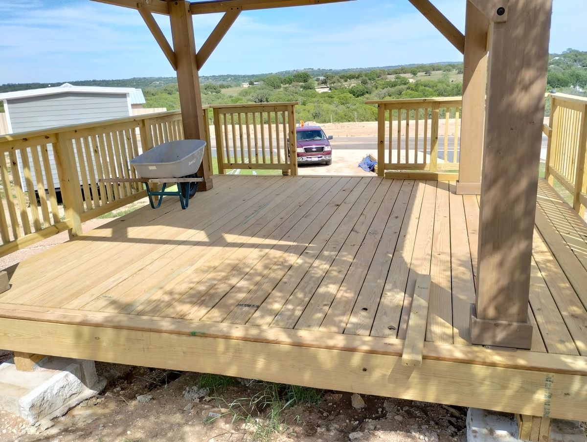 Deck & Patio Installation for Arrowhead Building Co. LLC in Highland Lakes, TX