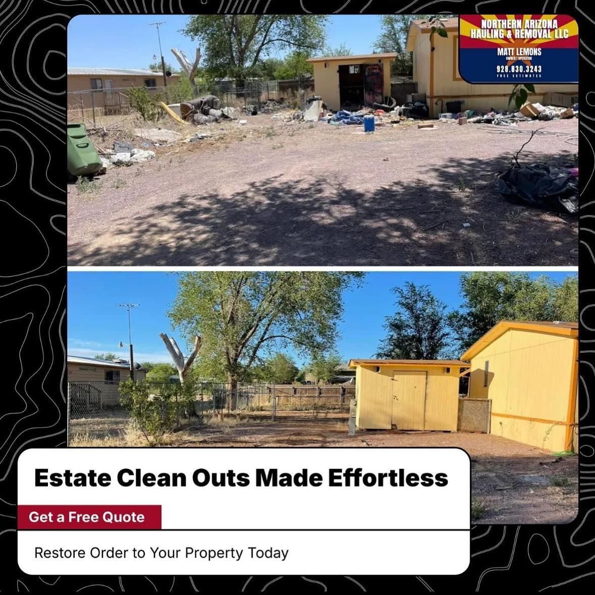 Estate Clean Outs for Northern Arizona Hauling and Removal LLC in Prescott, AZ