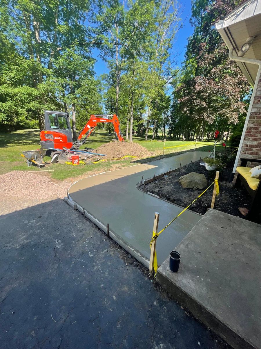 Concrete Slab Construction for Tri County Enterprises in Benton, PA