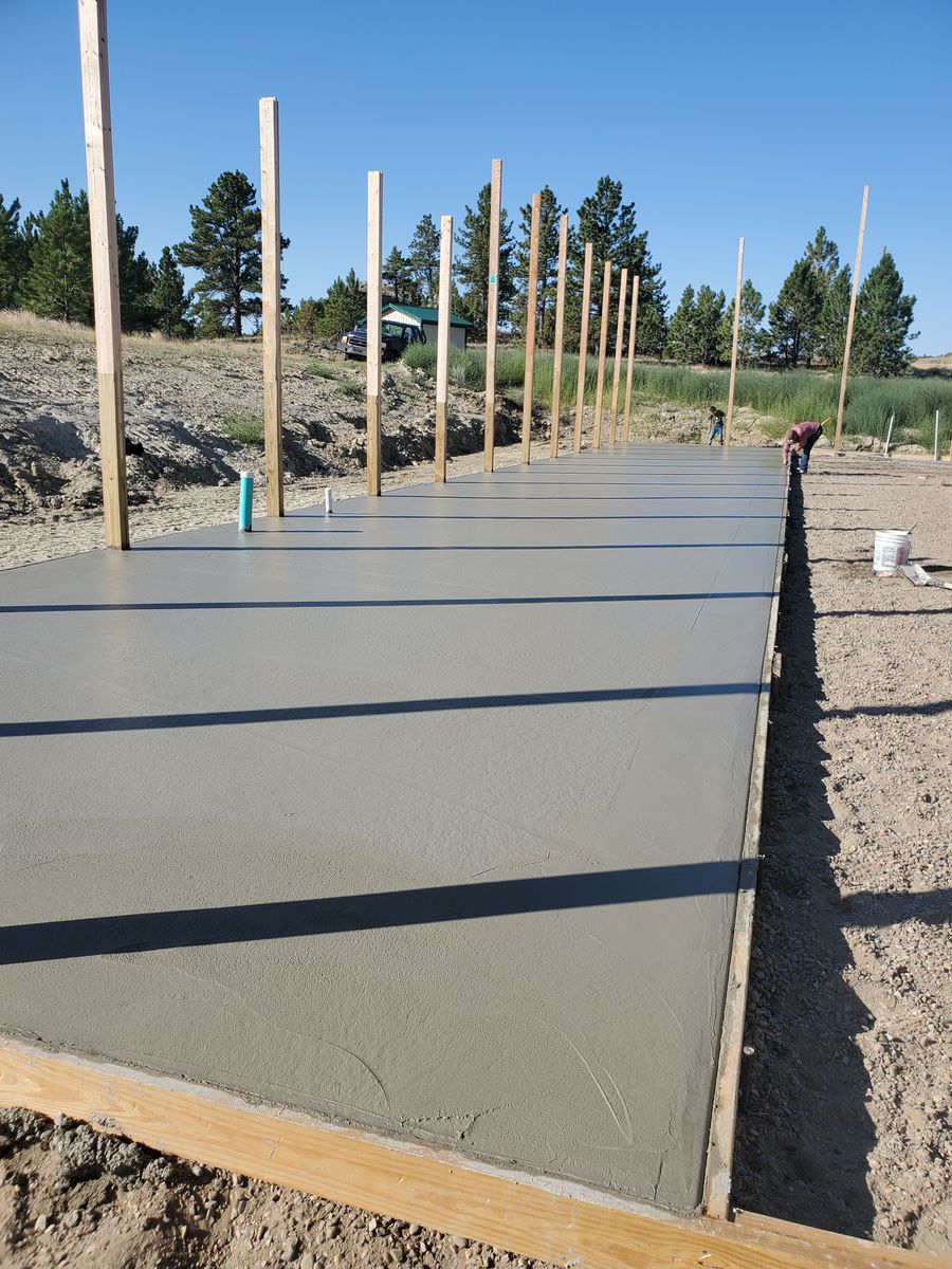 Concrete for Pinewood Construction. LLC in Miles City, MT