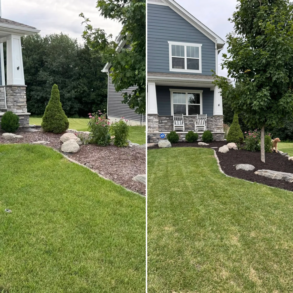 Mulch and Rock Installation for Bubba’s Seasonal Services in Buffalo, MN