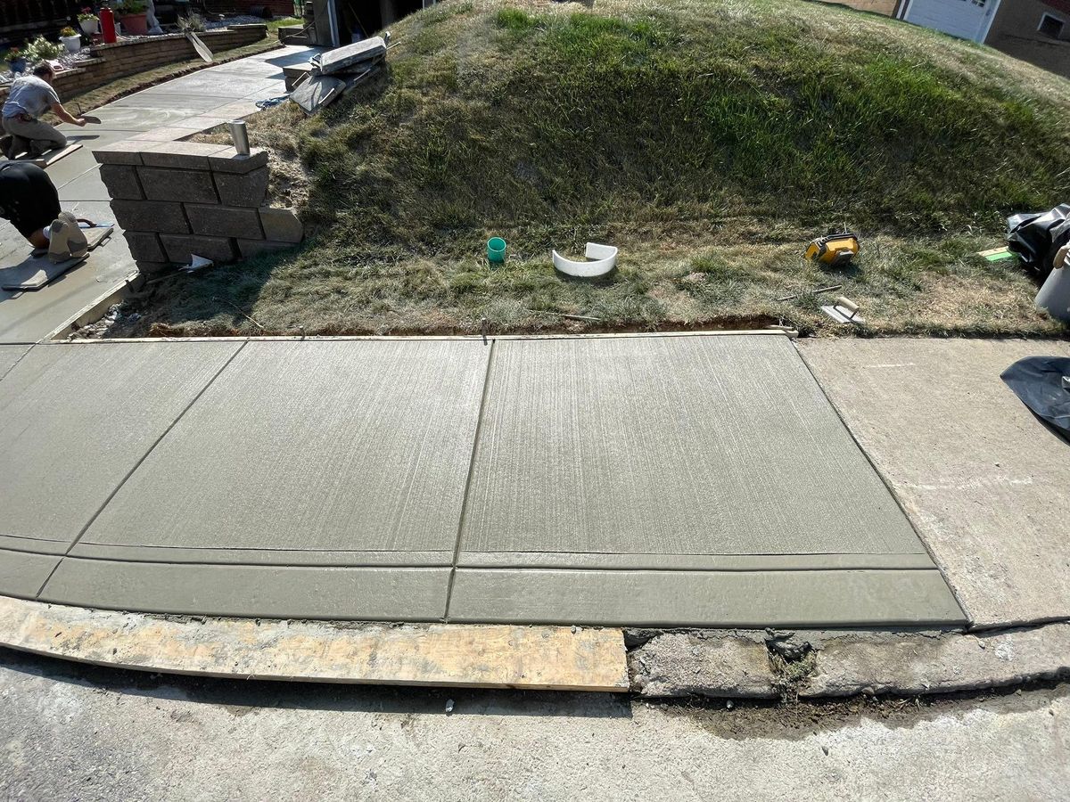 Concrete Driveway Installation for STS Custom Concrete in Butler County, PA