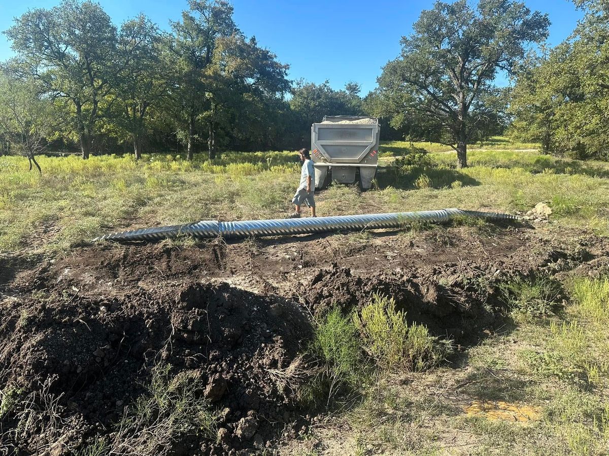 Dirt work and excavation- culverts, house pads, roads, etc. for CrossCut in Kempner, TX