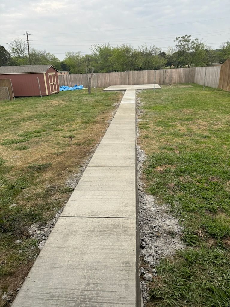 Patio & Sidewalk Installation for PC Concrete & Design in Austin, TX