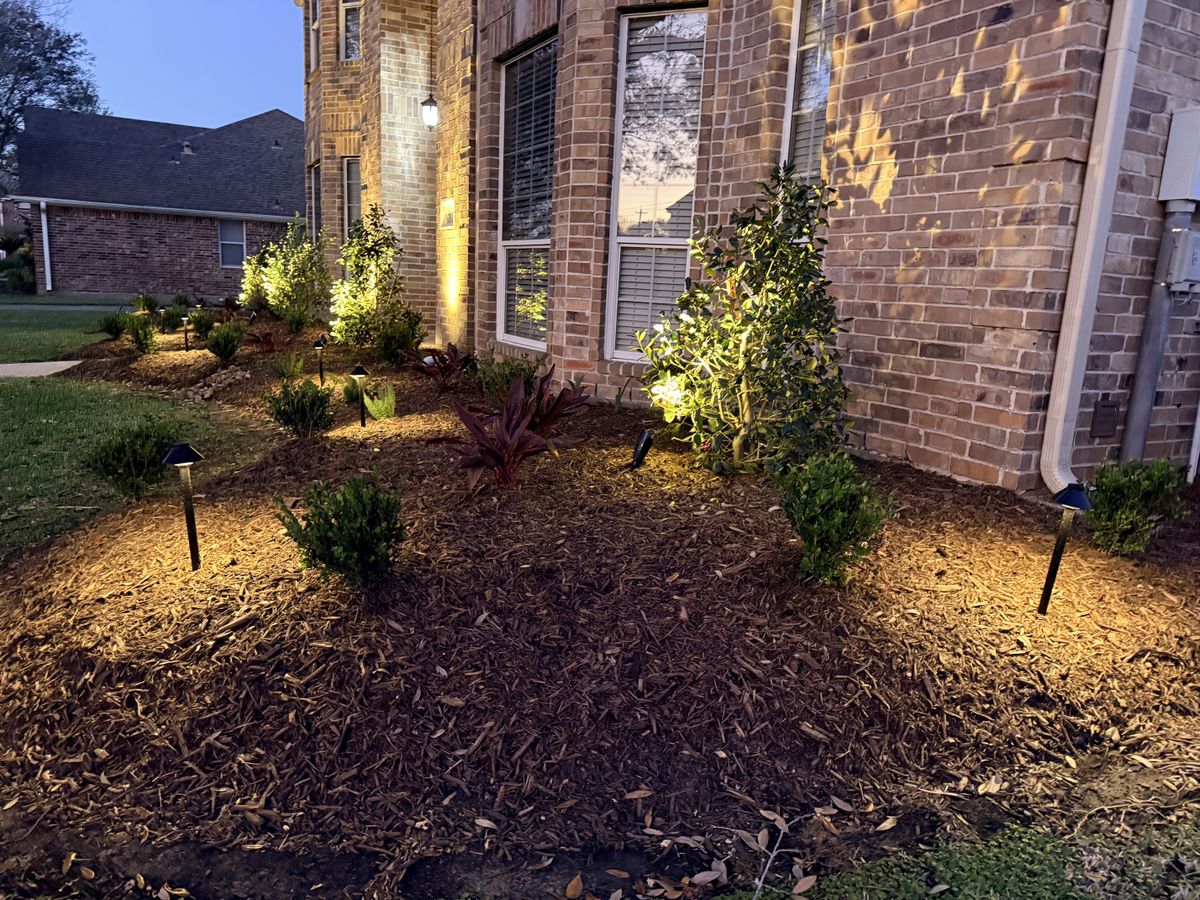 Mulch Installation for Full Armor Landscapes in League City, TX