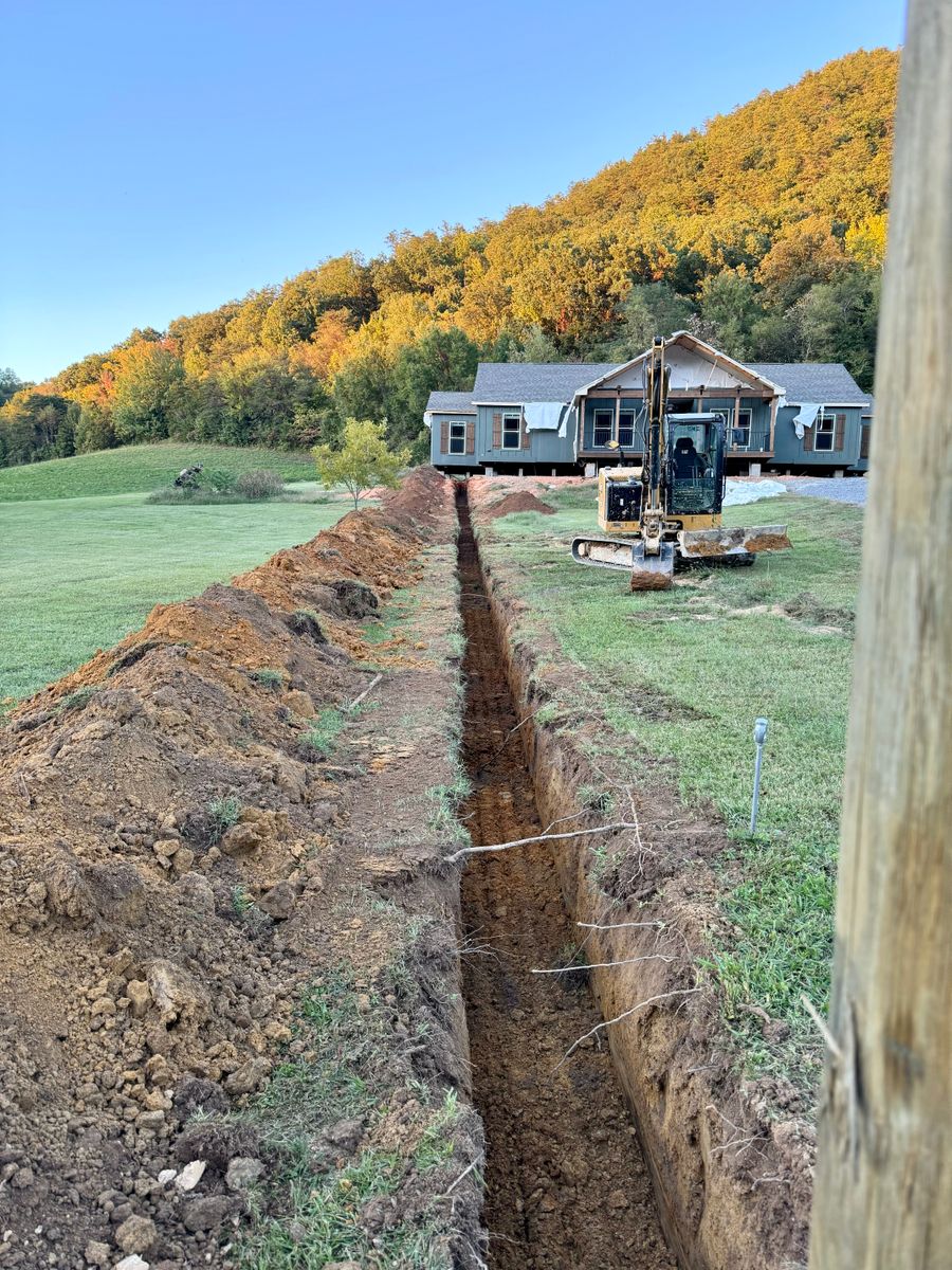 Trenching for Grayson Groundworks in Sevierville, TN