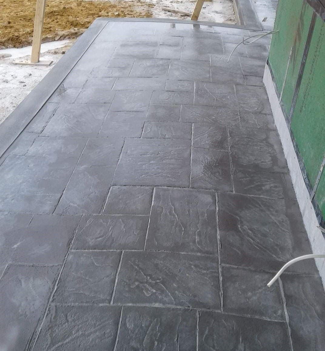 Stamped Concrete Installation for OBH Concrete LLC in Lusby, MD