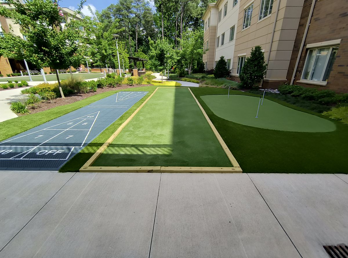 Synthetic Turf Bocce Court Installation for Elite Turfs in Concord, NC