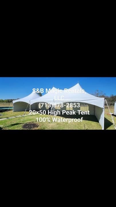 Residential Tent Rentals for S&B Magic Rentals, LLC in Houston, TX