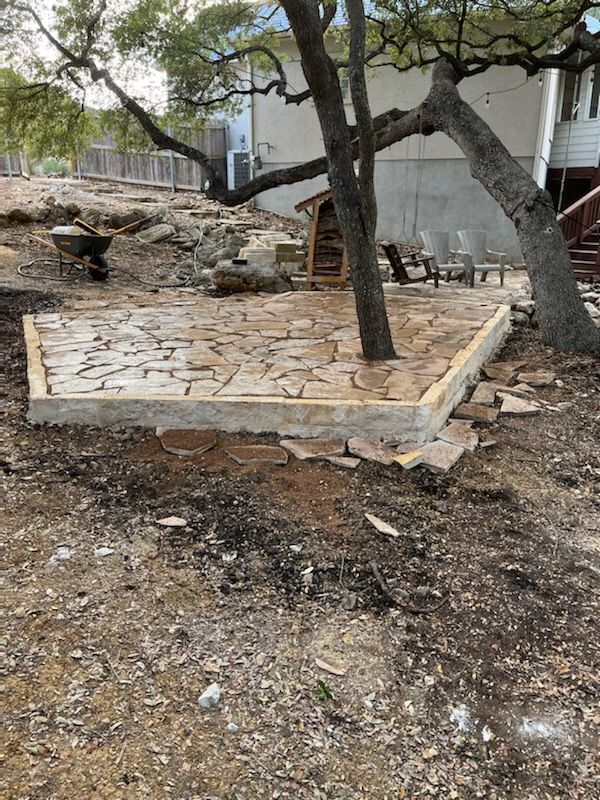Patio Design & Construction for DR Landscape in San Antonio, TX