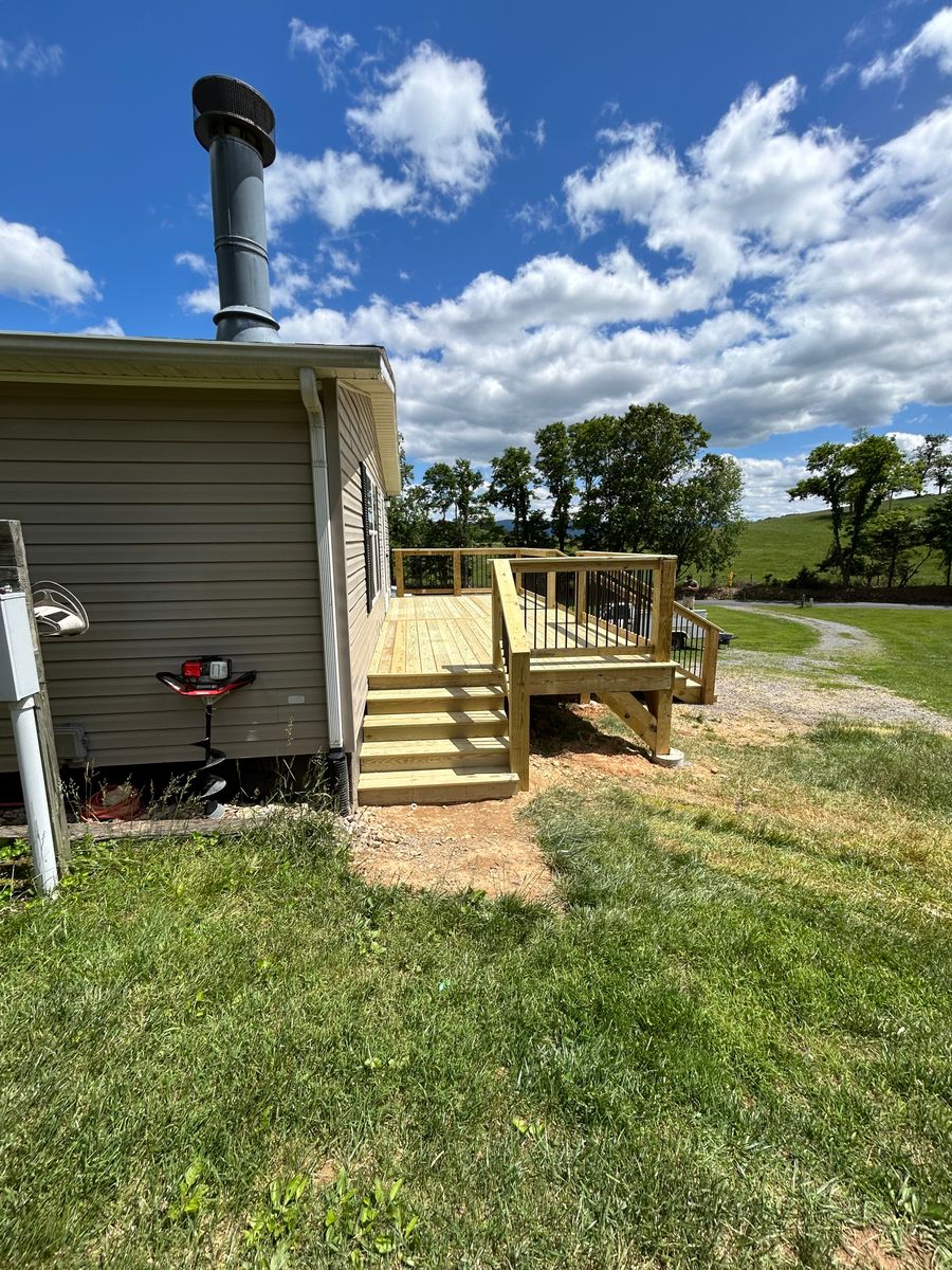 Deck & Patio Installation for E&H Contracting in Staunton, VA