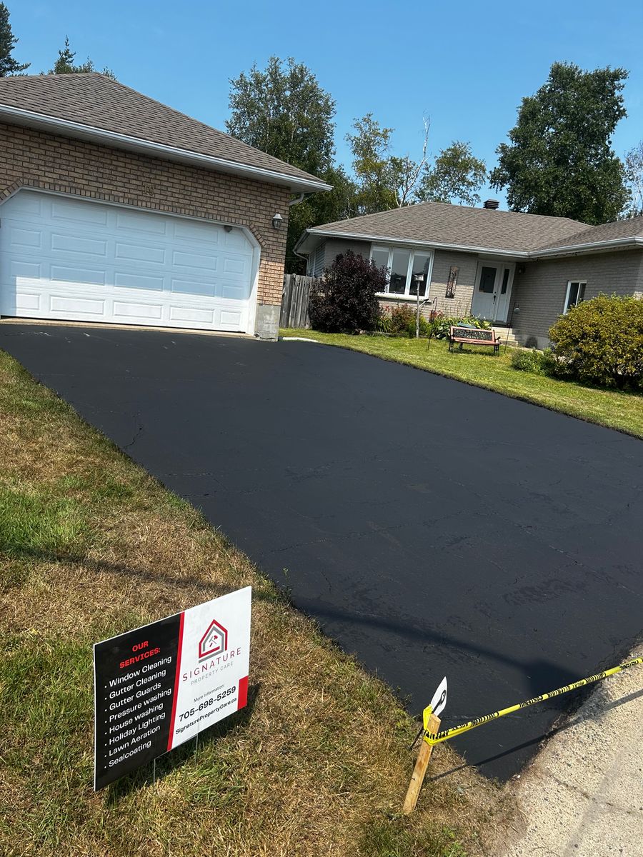Asphalt Seal Coating for Signature Property Care in Greater Sudbury, ON