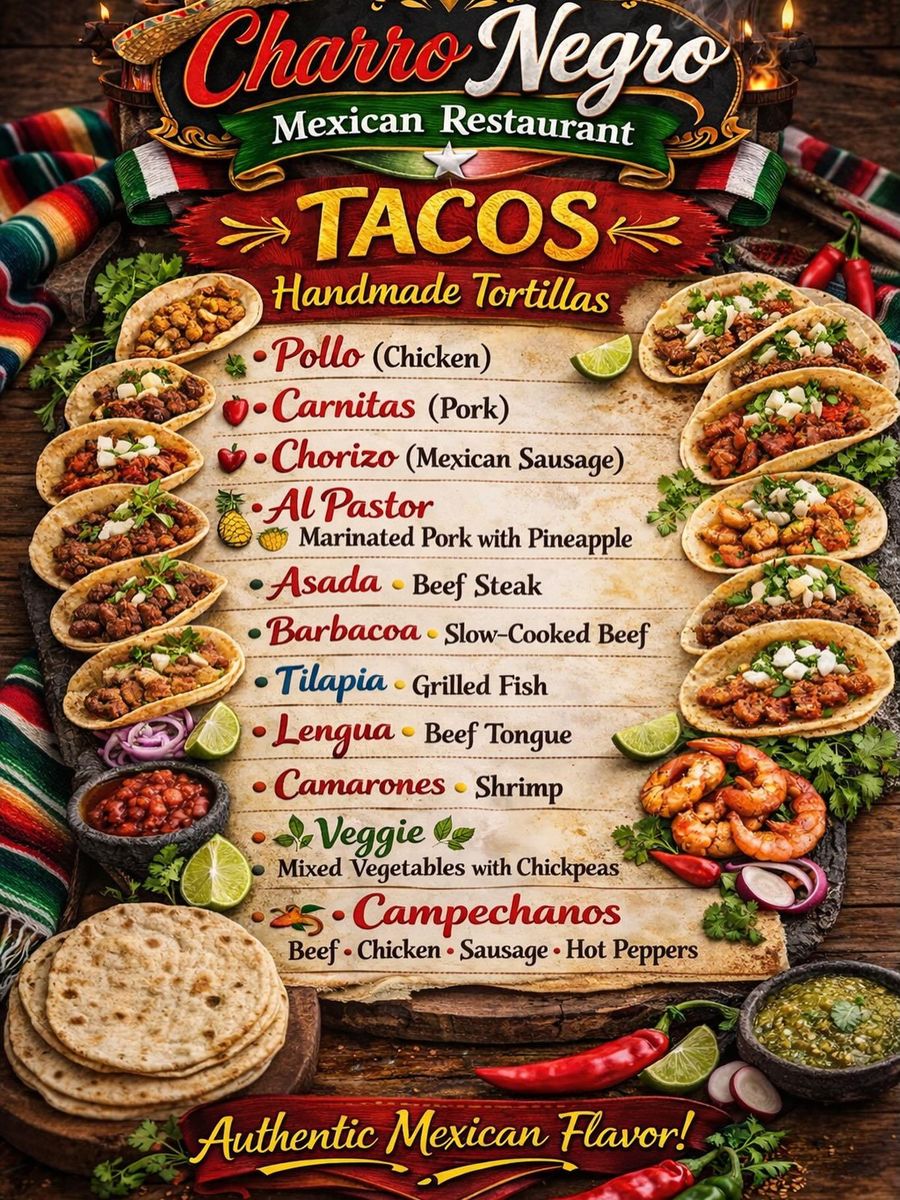 Taqueria Charro Negro for Charro Negro Mexican Restaurant in Baltimore, MD