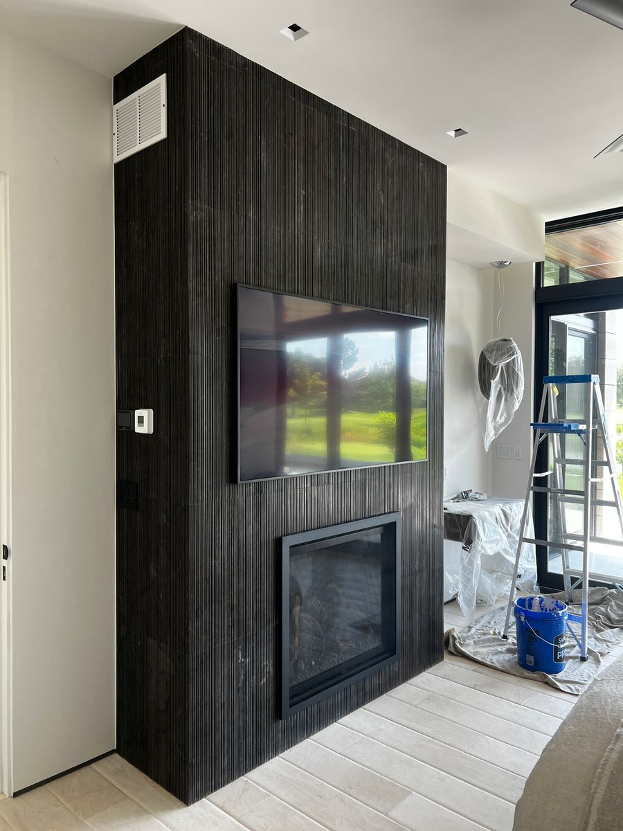 Fireplace for Tafoya Tile & Custom Designs in Boulder, CO