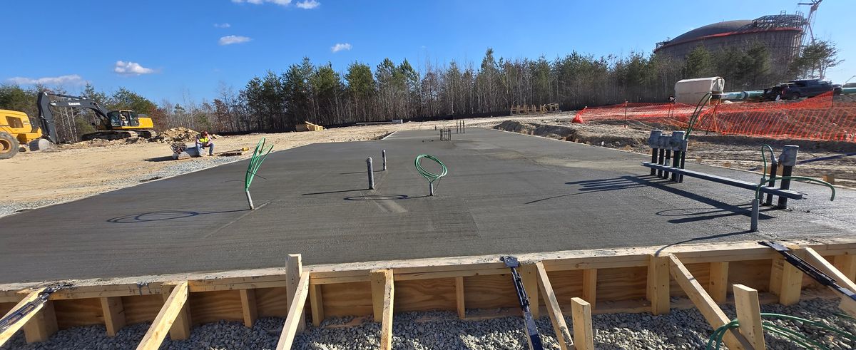 Concrete Slab Construction for Miilan Construction in Boonville, NC