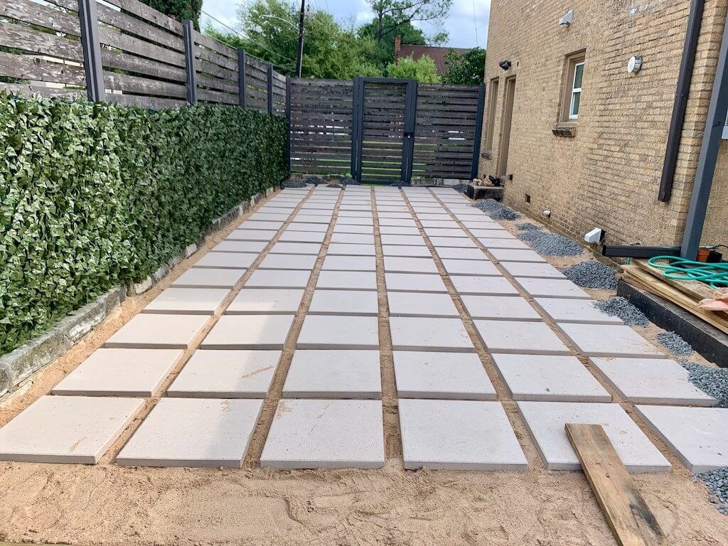 Paver Installation for Light It Up AV and Turf in Keller, TX
