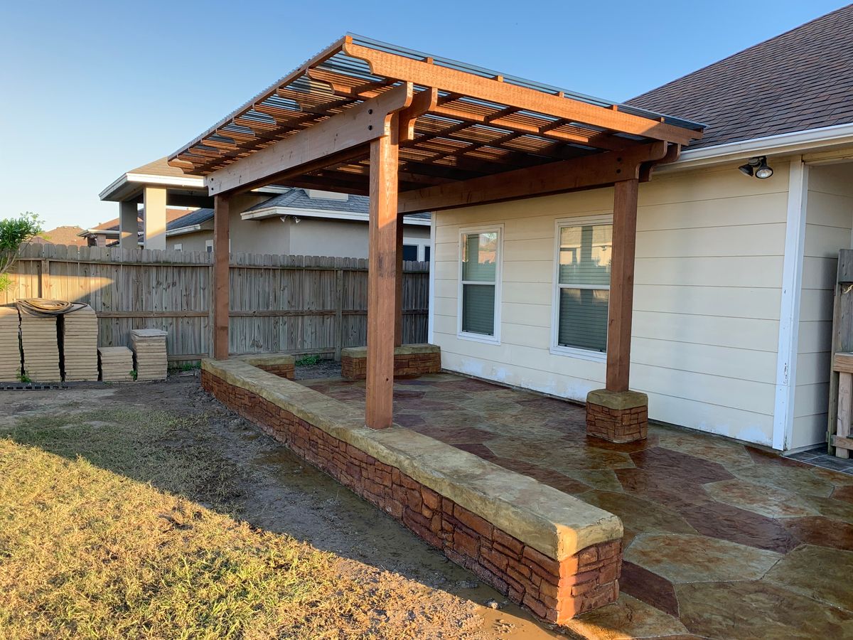 Custom Pergolas for Keen Decorative Concrete in Corpus Christi, TX