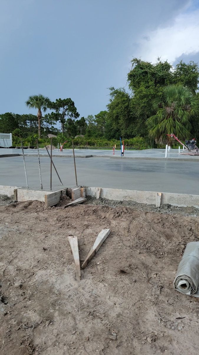 Concrete Slab Construction for Ferrer Construction in Arcadia, FL