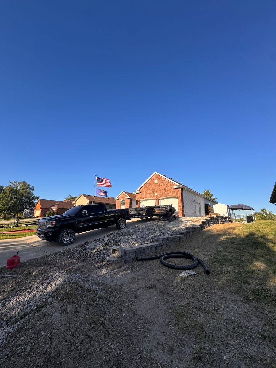 Grading for Black Diamond Hardscapes in Omaha, NE