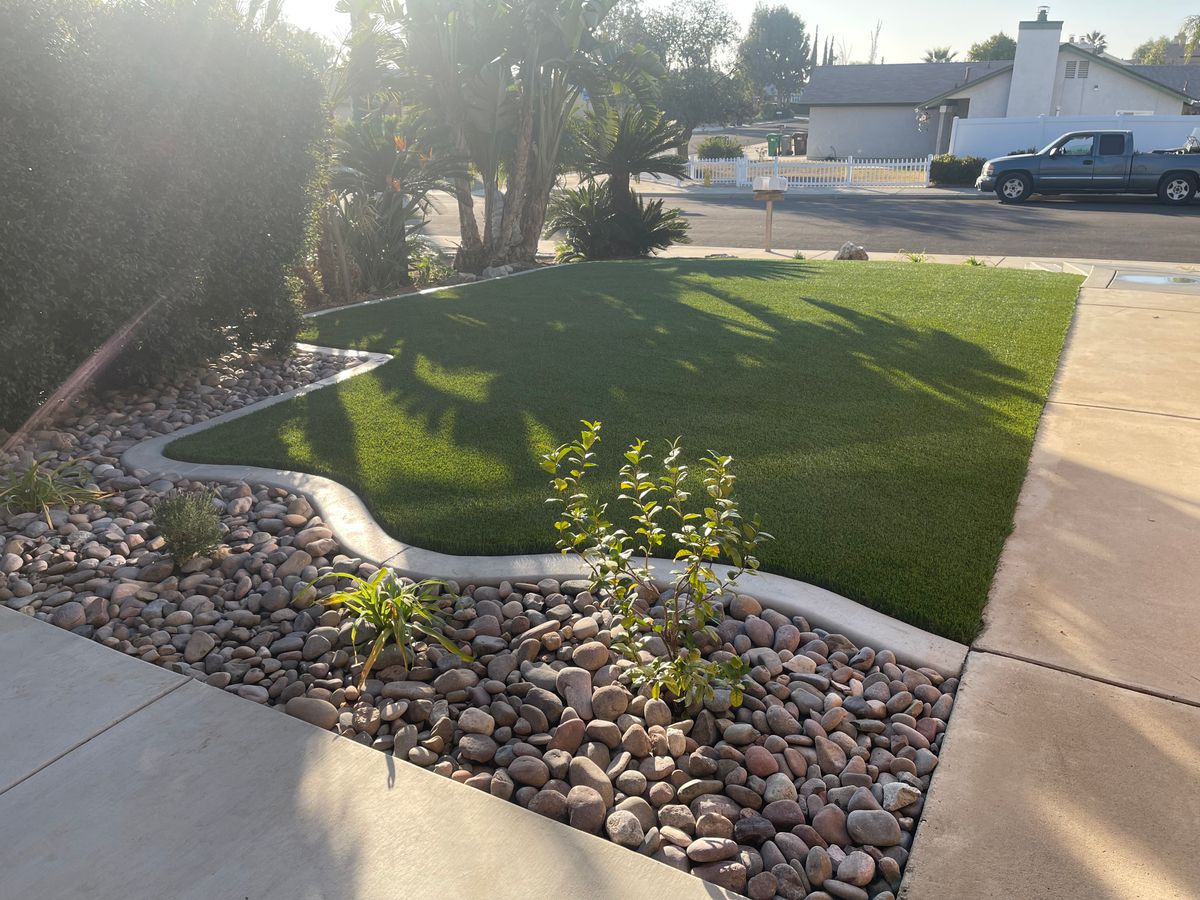 Artificial Turf Installation for Aidan Jade Landscaping in Riverside County, CA