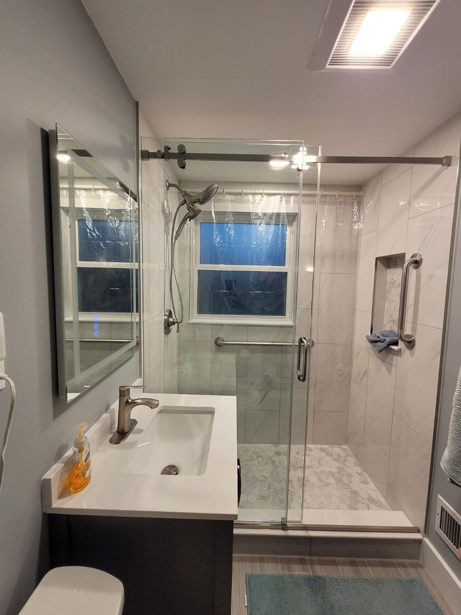 Bathroom Renovation for Linsfort Construction in Villa Park, IL