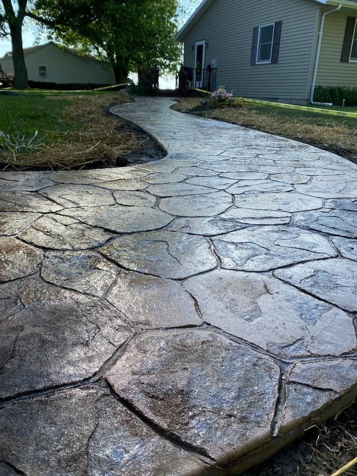 Stamped Concrete Installation for L M Concrete Construction in Mount Sterling,  IL