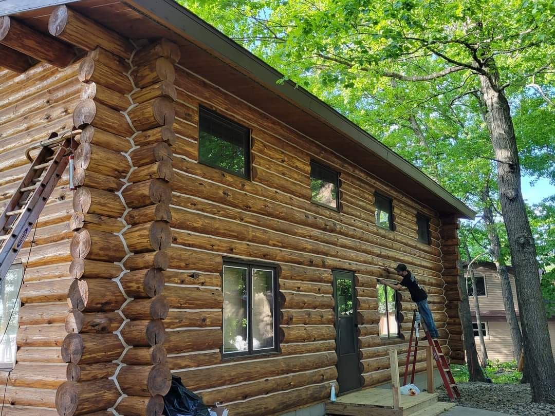 Chinking for 218 Painting & Log Restoration LLC in Britt, MN