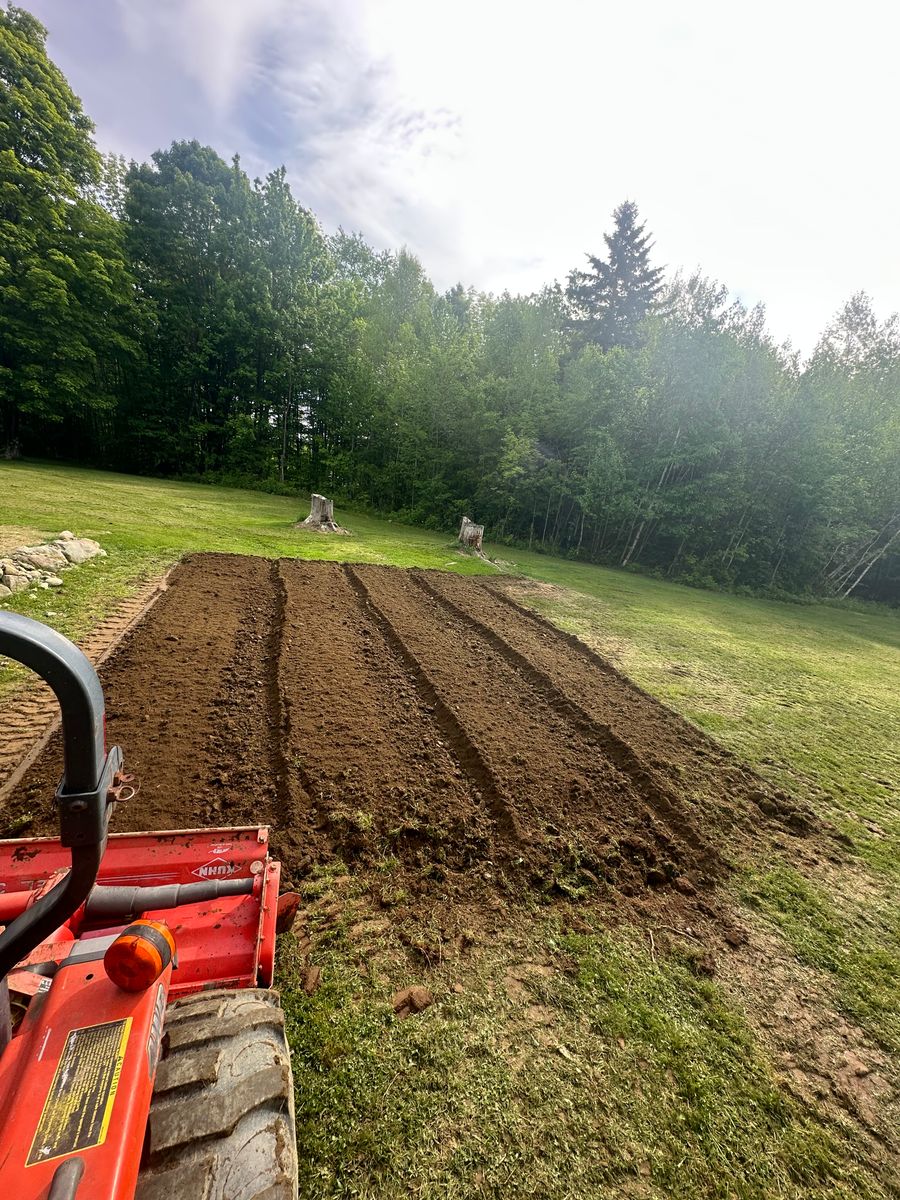 Rotor tilling & bush hogging for CWB Lawn Care & Landscaping in Franklin County, ME
