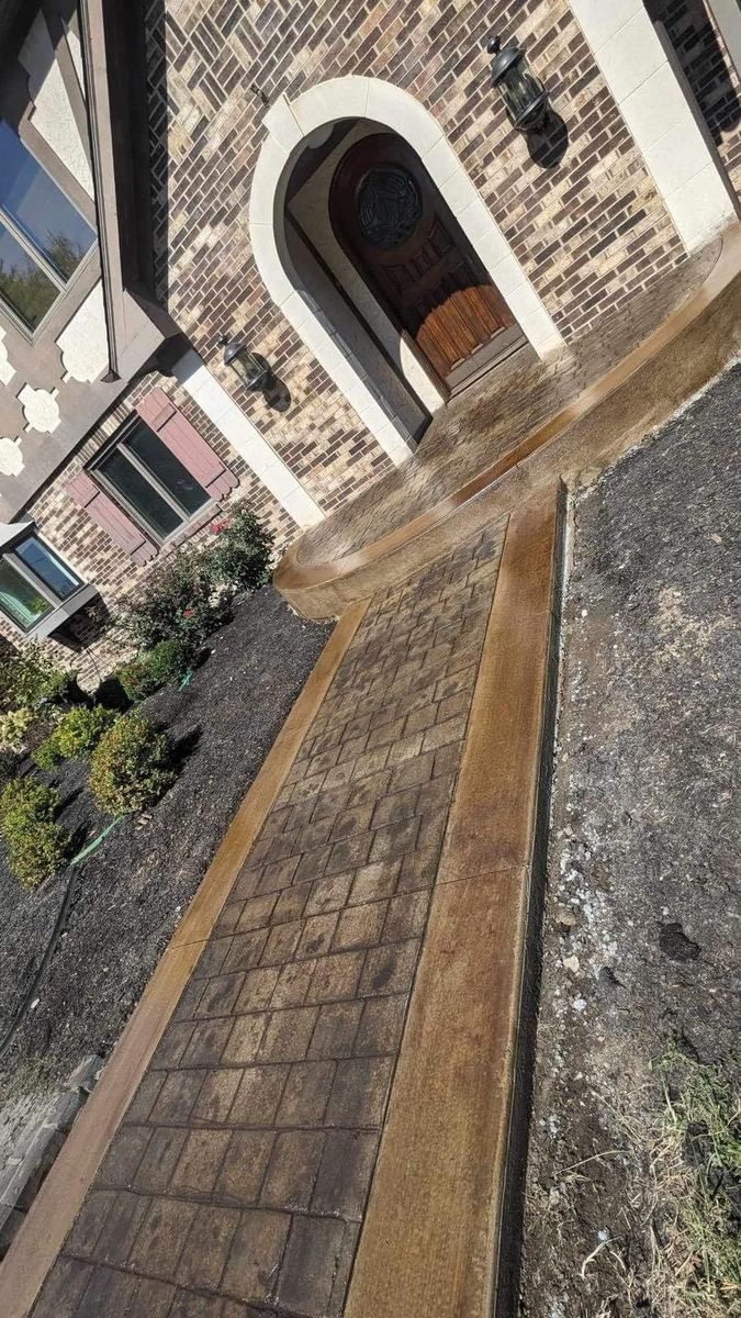 Stamped Concrete Installation for Tanenbaum Services & Concrete in Florence, KY