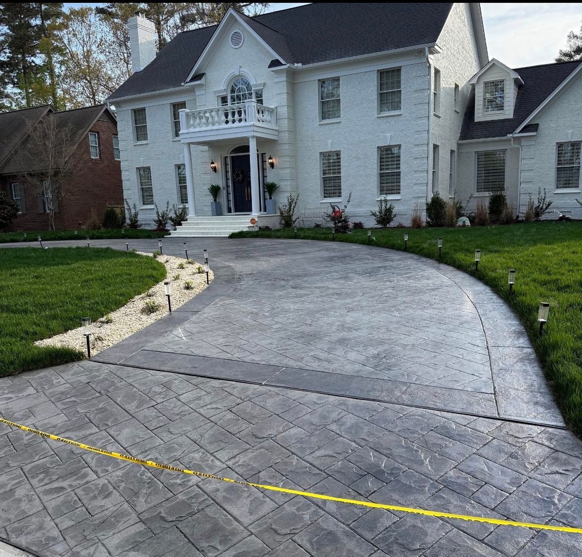 Stamped Concrete Installation for Concrete Cowboyz in Greenville, NC