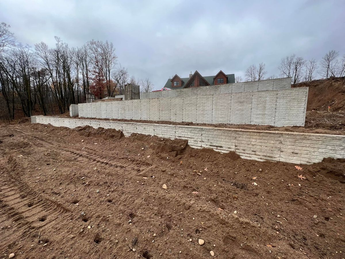 Retaining Wall Construction for Johnsons Custom Creations in Milaca, MN