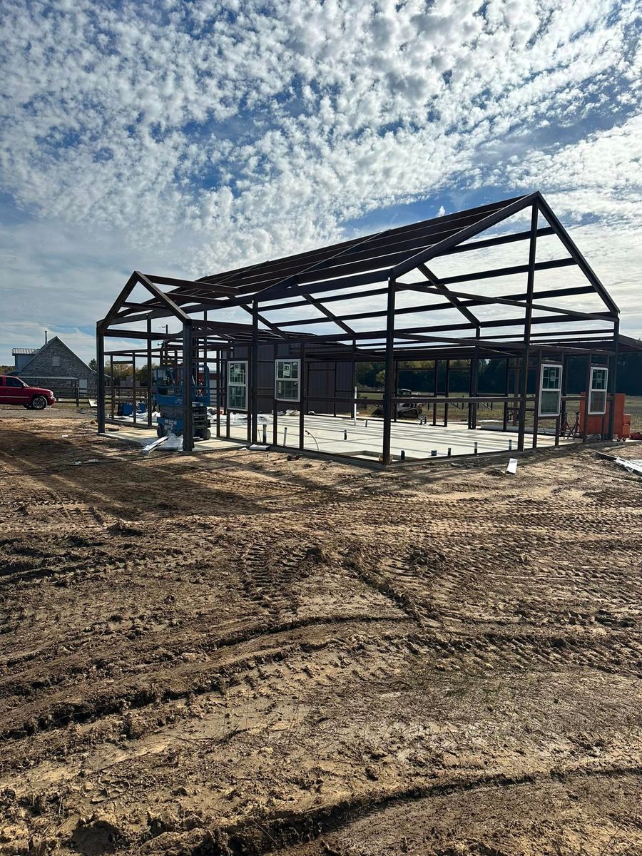 Custom Metal Shop Builds for Beaty Construction in Tioga, TX