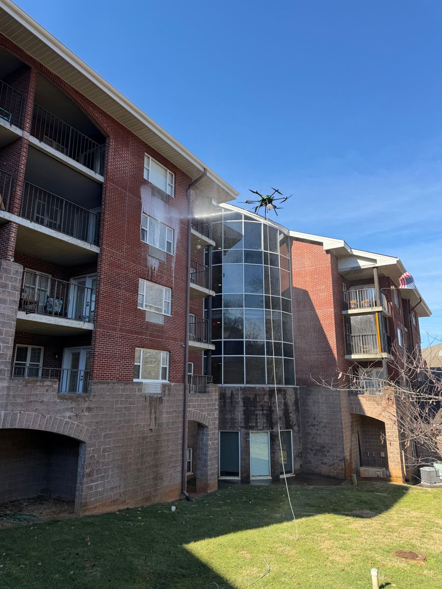 Drone Pressure Washing for Blast Exterior Cleaning in  Hendersonville, NC