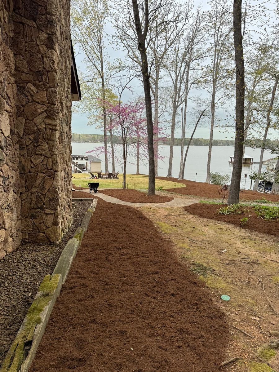 Mulch Installation for Rosales Landscaping LLC in Lake Gaston, North Carolina
